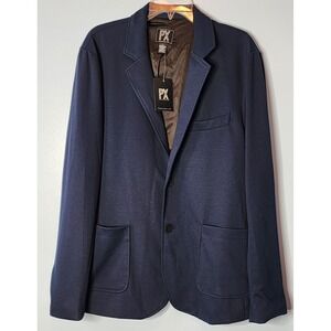 PX Clothing Blazer Mens L Navy NEW Knit Two-Button Stretch Sport Coat 1PJ3103M